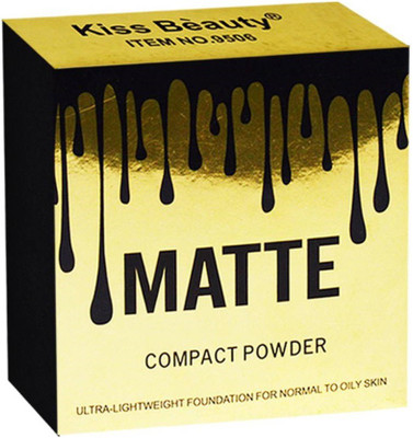 Kiss Beauty Matte Compact Powder 20g pack Compact(light brown)