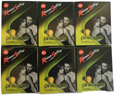 KamaSutra PINEAPPLE PACK OF 6 Condom(Set of 6, 18S)