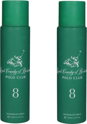 Royal County of Berkshire Polo Club 2 No.8 Deodorant Spray - For Women(150 ml, Pack of 2)
Royal County of Berkshire Polo Club 2 No.8 Deodorant Spray - For Women(150 ml, Pack of 2)