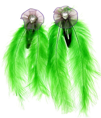 Anuradha Art Jewellery Hair Pin For Girls & Kids Tic Tac Clip(Green)