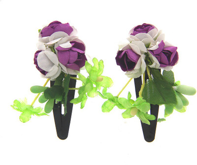 Anuradha Art Jewellery Hair Pin For Girls & Kids Tic Tac Clip(Purple)
