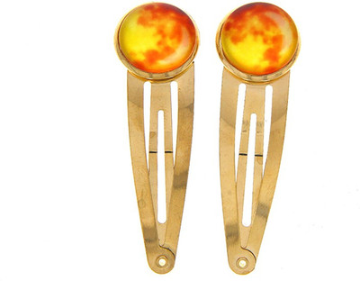 Anuradha Art Jewellery Hair Pin For Girls & Kids Tic Tac Clip(Gold)