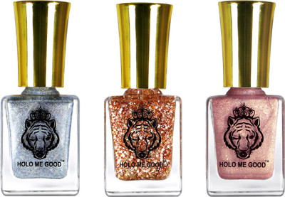 Holo Me Good THE SHEER WEDDING BLISS - FESTIVE COLLECTION In Crushed Rose Gold, Sheer Silver Goddess & Ultimate Festive Top Coat(Pack of 3)
Holo Me Good THE SHEER WEDDING BLISS - FESTIVE COLLECTION In Crushed Rose Gold, Sheer Silver Goddess & Ultimate Festive Top Coat(Pack of 3)
