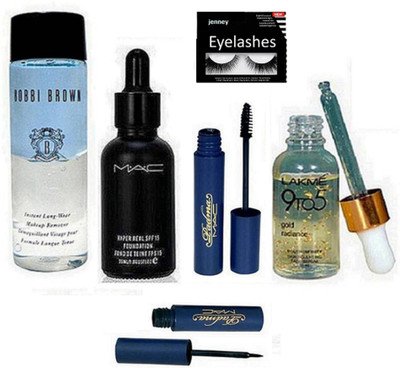jenney Eyelashes, Mac Hyper Real Foundation & Mascara, Bobbi Brown Instant Long Wear Makeup Remover, Padma Eyeliner, 9to5 Face Serum(Set of 6)
jenney Eyelashes, Mac Hyper Real Foundation & Mascara, Bobbi Brown Instant Long Wear Makeup Remover, Padma Eyeliner, 9to5 Face Serum(Set of 6)