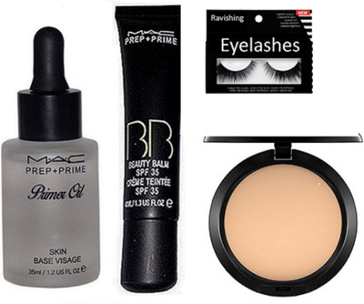 ravishing Eyelashes, Mac prep+ prime primer oil & B. B. Foundation Cream & Compact(Set of 4)
ravishing Eyelashes, Mac prep+ prime primer oil & B. B. Foundation Cream & Compact(Set of 4)