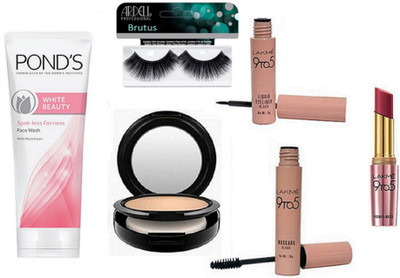 brutus Eyelashes & Mac Compact, 9to5 Mascara & Eyeliner, Primer Lipstick, Pond's White Beauty Spot-Less Fairness Face Wash(Set of 6)
brutus Eyelashes & Mac Compact, 9to5 Mascara & Eyeliner, Primer Lipstick, Pond's White Beauty Spot-Less Fairness Face Wash(Set of 6)