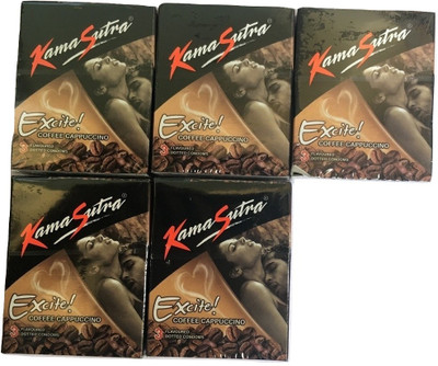 KamaSutra EXCITE COFFE PACK OF 5 Condom(Set of 5, 15S)