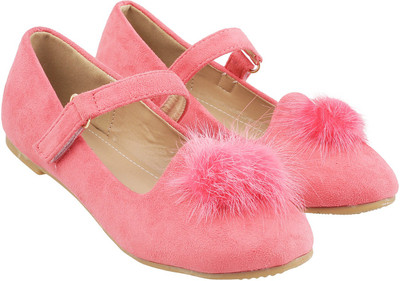 Mochi Girls Velcro Ballerinas(Pink, 24;pink