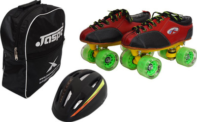 Jaspo Power Dual Shoe Skate Combo (Shoe Skate+ Helmet+Bag)(1UK(Foot Length 21.9 cms)) Skating Kit
Jaspo Power Dual Shoe Skate Combo (Shoe Skate+ Helmet+Bag)(1UK(Foot Length 21.9 cms)) Skating Kit
