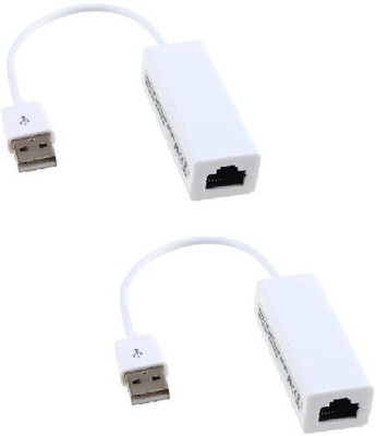 Expertronics USB 2.0 to fast Ethernet 10/100 RJ45 Network LAN Adapter Card White Pack of 2 Lan Adapter(100 Mbps)