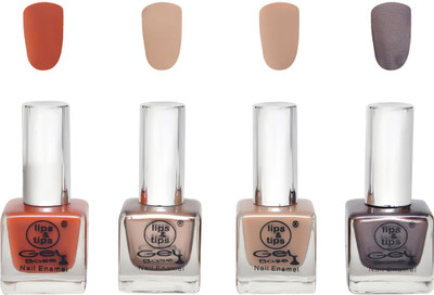 Lips & Tips Premium Collection Nail polish - Combo set of 4 Exclusive Nail Enamels - Chocolate Moose, Champagne Gold, coffee Nude, Copper Glaze ( Pack of 4 ) Multi(Pack of 4)
Lips & Tips Premium Collection Nail polish - Combo set of 4 Exclusive Nail Enamels - Chocolate Moose, Champagne Gold, coffee Nude, Copper Glaze ( Pack of 4 ) Multi(Pack of 4)