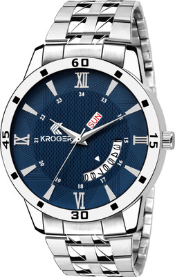KROGER KRG1129 BLUE DIAL STAIINLESS STEEL BOYS WRIST Watch - For Men