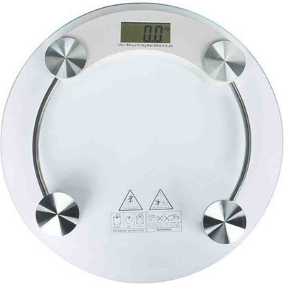 13-HI-13 Digital Bathroom 8MM Thick Glass Weighing Scale (White) Weighing Scale(White)