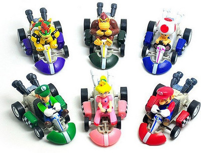 Toy Mela Super Mario Bros. Set Of 6 Pcs. Mario, Luigi, Bowser, King Koopa, Toad, Princess Peach Kart Pull Back And Run Kart 3-5 Cms. Action Figure(Multicolor)
Toy Mela Super Mario Bros. Set Of 6 Pcs. Mario, Luigi, Bowser, King Koopa, Toad, Princess Peach Kart Pull Back And Run Kart 3-5 Cms. Action Figure(Multicolor)