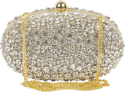 The Indian Handicraft Store Party Silver Clutch