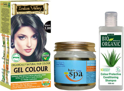 Indus Valley Organically Natural Gel Black Herbal Hair Color with Deep Nourishing Hair Eaze Spa and Colour Protection Shampoo Combo Pack(Set of 3)
Indus Valley Organically Natural Gel Black Herbal Hair Color with Deep Nourishing Hair Eaze Spa and Colour Protection Shampoo Combo Pack(Set of 3)