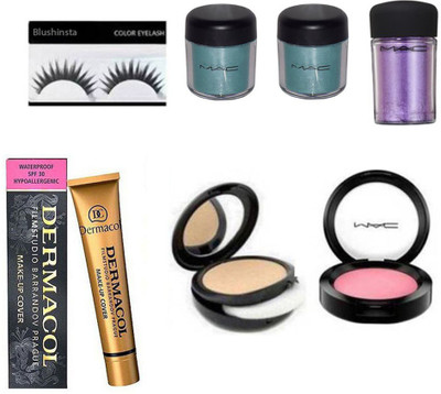 Blushinsta Combo kit of Dermacol foundation, Mac compact, Blusher, 3 Mac Pigment with eyelashes (Set of 7)(Set of 7)
Blushinsta Combo kit of Dermacol foundation, Mac compact, Blusher, 3 Mac Pigment with eyelashes (Set of 7)(Set of 7)