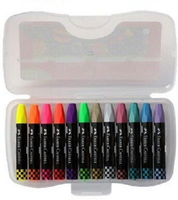Faber-Castell Faber-Castell Premium Oil Pastel- 6 Neon & 6 Metallic(Multicolor)
