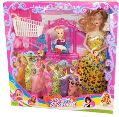 TALKING GANESHA Beautiful 29 CMS Fashion Doll With Baby Doll & Accessories Doll Set For Girls - Model 2(Multicolor)
TALKING GANESHA Beautiful 29 CMS Fashion Doll With Baby Doll & Accessories Doll Set For Girls - Model 2(Multicolor)