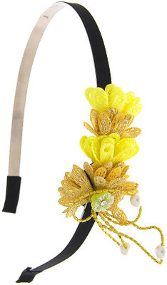 Anuradha Art Jewellery Hair Bealt Head Band(Yellow)