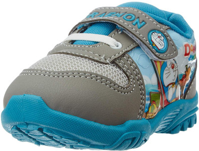 doraemon Boys Velcro Walking Shoes(Grey