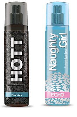 HOTT Mens AQUA & ECHO- (Set of 2 Perfume for Couple) (135ml each) Perfume - 135 ml(For Men & Women)
HOTT Mens AQUA & ECHO- (Set of 2 Perfume for Couple) (135ml each) Perfume - 135 ml(For Men & Women)