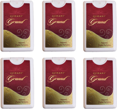 Gimani Grand Pocket Perfume 20 ML Each (Pack of 6) Eau de Parfum - 120 ml(For Men & Women)
Gimani Grand Pocket Perfume 20 ML Each (Pack of 6) Eau de Parfum - 120 ml(For Men & Women)