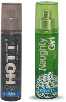 HOTT Mens SPORT & CRYSTAL- (Set of 2 Perfume for Couple) (135ml each) Perfume - 135 ml(For Men & Women)
HOTT Mens SPORT & CRYSTAL- (Set of 2 Perfume for Couple) (135ml each) Perfume - 135 ml(For Men & Women)