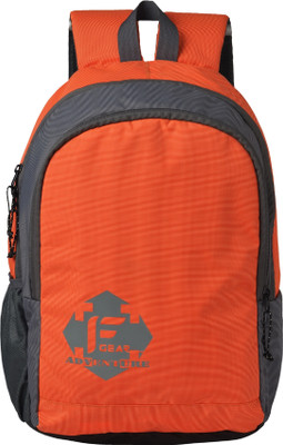 F Gear Castle Neon 24.0 L Laptop Backpack(Orange, Grey), Grey;orange