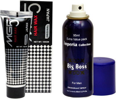 MG5 Hair Wax Japan Original Super Hold Hair Styler and Deodorant Spray for Men(Set of 2)
MG5 Hair Wax Japan Original Super Hold Hair Styler and Deodorant Spray for Men(Set of 2)