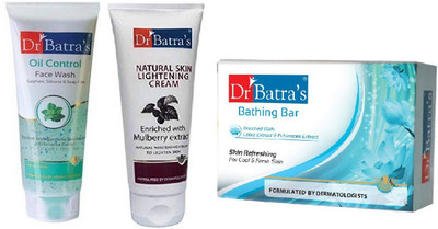 Dr. Batra's Oil Control Face Wash, Natural Skin Lightening Cream & Skin Refreshing Soap(Set of 3)
Dr. Batra's Oil Control Face Wash, Natural Skin Lightening Cream & Skin Refreshing Soap(Set of 3)