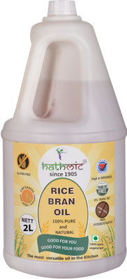 hathmic 100%Pure Physically Refined Rice Bran Oil Rice Bran Oil Jar(2 L)