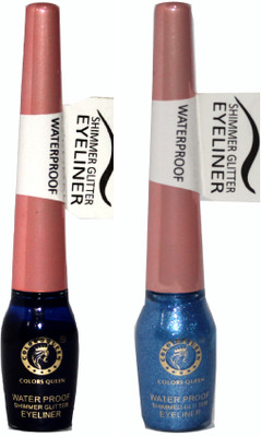 Colors Queen Water Proof Shimmer Glitter Liner 10 g(Navy Blue, Blue)