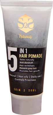 S2S NATURALS 5 in1 Hair Pomade, (Non-oily, daily use, chemical free, natural hair gel for men)(100 g)