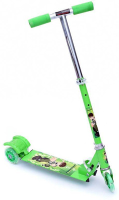 ARN Kids Foldable Ride On Three Wheel Green Scooter (Green)(Green)