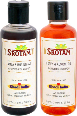 Srotam Amla & Bhringraj Shampoo AND Honey & Almond Oil Shampoo- ( Set of 1 Bottle Each 210 ML)(420 ml)
Srotam Amla & Bhringraj Shampoo AND Honey & Almond Oil Shampoo- ( Set of 1 Bottle Each 210 ML)(420 ml)