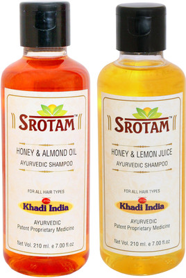 Srotam Honey & Almond Oil Shampoo AND Honey & Lemon Juice Shampoo- ( Set of 1 Bottle Each 210 ML)(420 ml)
Srotam Honey & Almond Oil Shampoo AND Honey & Lemon Juice Shampoo- ( Set of 1 Bottle Each 210 ML)(420 ml)