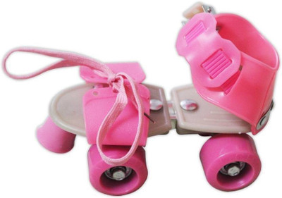 Global Adjustable Quad Roller Skates WITH FRONT BREAK FOR KIDS Quad Roller Skates - Size 12-16 UK Quad Roller Skates - Size 16-22 UK(Pink)