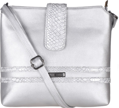 ESBEDA Women Casual Silver PU Sling Bag