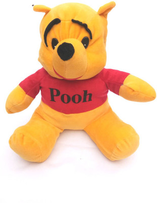 customer delight soft and cute Pooh (soft toy) - 36 cm(Yellow and red)