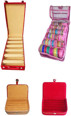 Aditi Collection combo of new desinger 6roll bangle box with Satin jewellery Pouch and set of 2 jewellery Box vanity box Vanity Box(Multicolor)
Aditi Collection combo of new desinger 6roll bangle box with Satin jewellery Pouch and set of 2 jewellery Box vanity box Vanity Box(Multicolor)