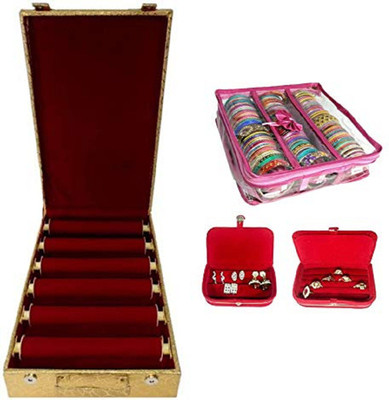Aditi Collection combo of new desinger 6roll bangle box with 3roll satin bangle Box and jewellery box vanity box Vanity Box(Multicolor)
Aditi Collection combo of new desinger 6roll bangle box with 3roll satin bangle Box and jewellery box vanity box Vanity Box(Multicolor)