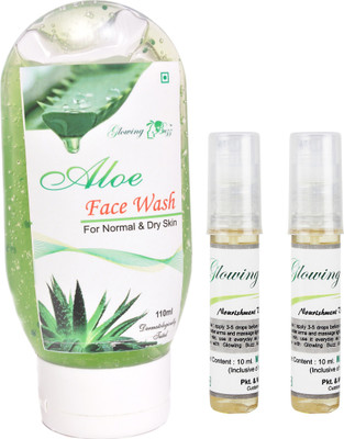 Glowing Buzz Combo of 1 Aloe Face Wash And 2 Herbal Nourishment Vitamin E Oil(Set of 3)
Glowing Buzz Combo of 1 Aloe Face Wash And 2 Herbal Nourishment Vitamin E Oil(Set of 3)