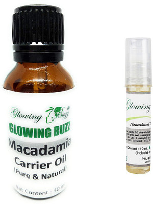 Glowing Buzz Combo of macademia essential oil and vitamin e oil(Set of 2)