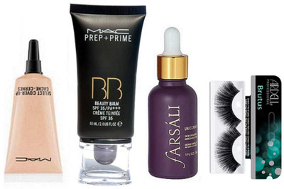 BRUTUS Eyelashes, Mac Select Cover Up Cache Cernes Concealer,BB Prep Prime Founation, Farsali Unicorn Essence Skin Enhancing Antioxidant Serum(Set of 4)
BRUTUS Eyelashes, Mac Select Cover Up Cache Cernes Concealer,BB Prep Prime Founation, Farsali Unicorn Essence Skin Enhancing Antioxidant Serum(Set of 4)