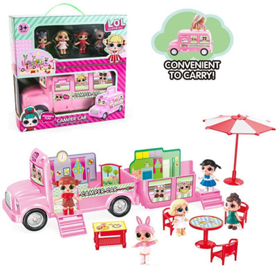 HALO NATION LOL Surprise Camper Car Toy Set(Pink)