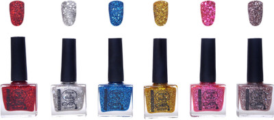 Lips & Tips Premium Collection Nail Polish - Combo Set of 6 Exclusive Nail enamels - Sparkling Red, Silver Star, Aqua Shimmer, Golden Glitter, Pink Sparkle, Starry Night Multi(Pack of 6)
Lips & Tips Premium Collection Nail Polish - Combo Set of 6 Exclusive Nail enamels - Sparkling Red, Silver Star, Aqua Shimmer, Golden Glitter, Pink Sparkle, Starry Night Multi(Pack of 6)