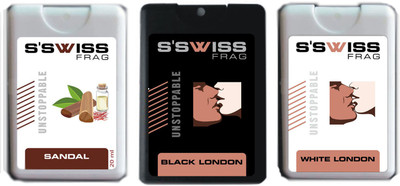 S'SWISS Combo of White London,Black London ans Sandal Unisex Perfumes Perfume - 60 ml(For Men & Women)
S'SWISS Combo of White London,Black London ans Sandal Unisex Perfumes Perfume - 60 ml(For Men & Women)