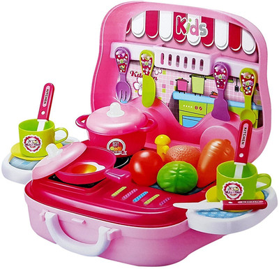 Be you own label KITCHEN COOK SET FOR KIDS IN BRIEFCASE STYLE ( COLOR MAY VARY )