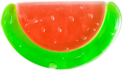 CREW4 Silicone Fruit Shape Baby Teether(Red, Green)